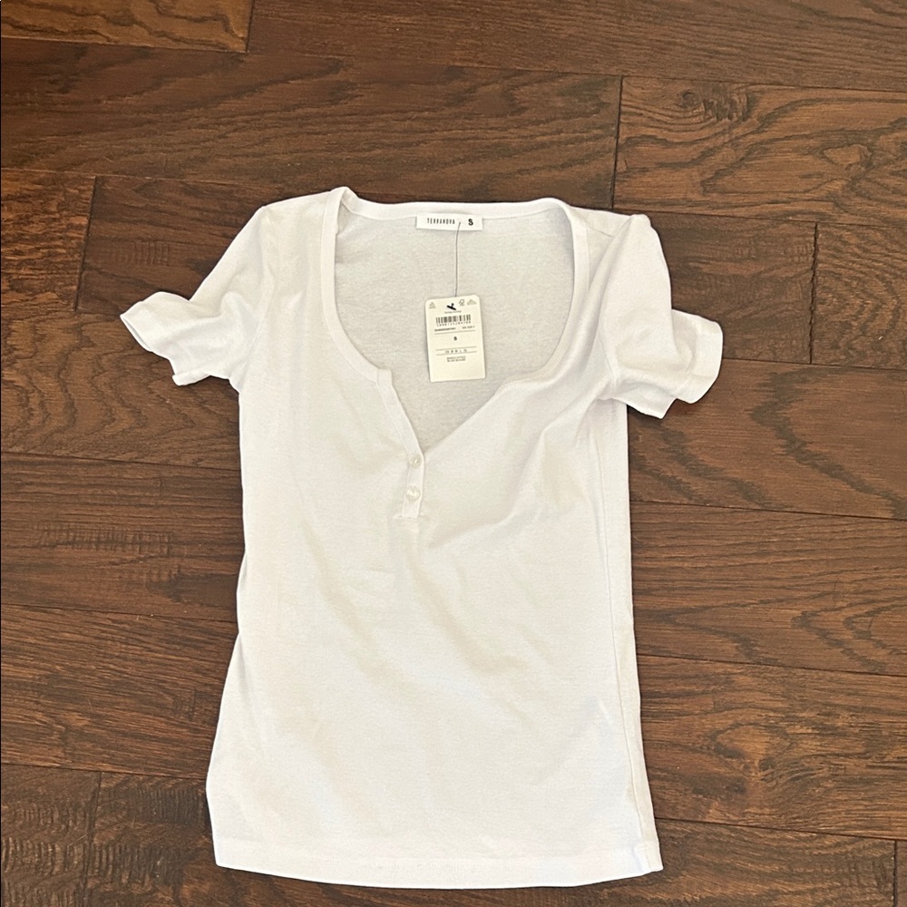 H&M White Short Sleeve Tee